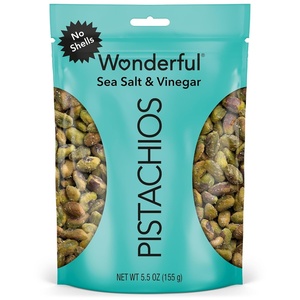 image:imageWonderful Pistachios No Shells Chili Roasted Nuts 22 Ounce Resealable Bag Protein Snacks Gluten Free Healthy Snack Vegan SnacksSea Salt  Vinegar