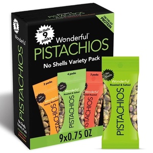 image:imageWonderful Pistachios No Shells Roasted amp Salted Nuts 075 Ounce Bag Pack of 14 Protein Snacks Vegan Snacks OntheGo Individual Snacks for AdultsVariety